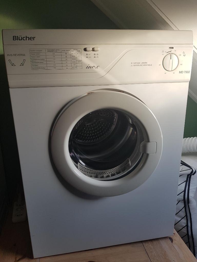 Blücher droger wasdroger droog machine wit Blucher, Ophalen, Gebruikt, Luchtafvoer, Voorlader
