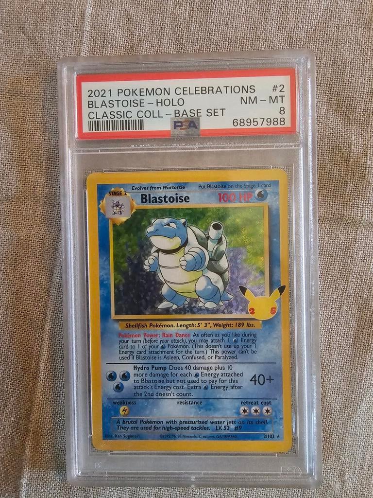 Blastoise 2/102 PSA 8, Ophalen of Verzenden