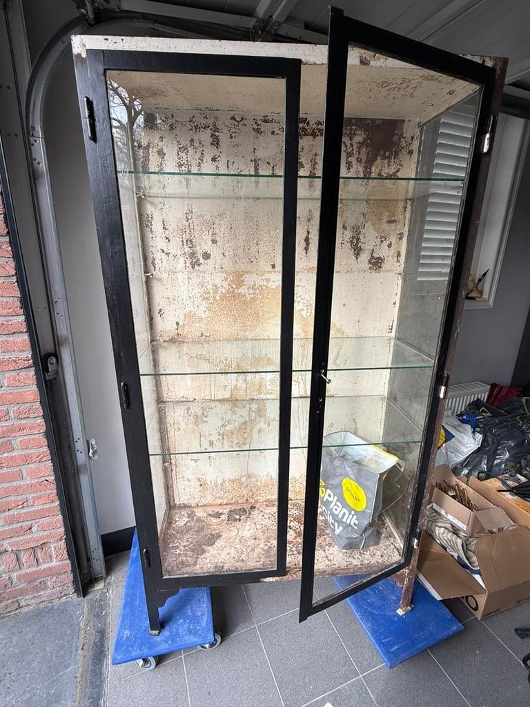 Vintage apothekerskast, Huis en Inrichting, Kasten | Vitrinekasten, Ophalen, 50 tot 100 cm, Zo goed als nieuw, Minder dan 100 cm