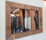 Grote steigerhout spiegel, Ophalen, Rechthoekig, 75 tot 100 cm, Minder dan 100 cm