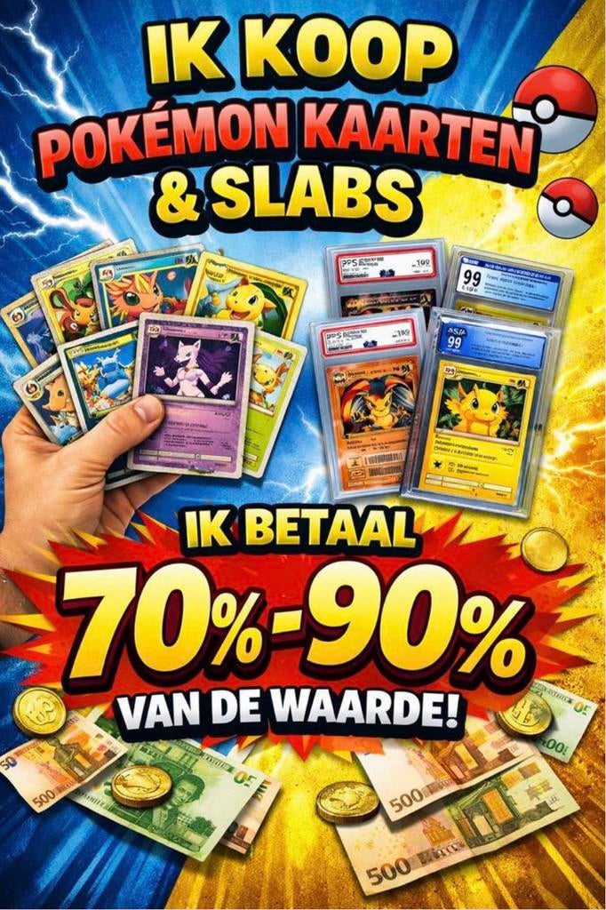 Wij kopen pokemon kaarten!, Ophalen of Verzenden, Nieuw, Losse kaart