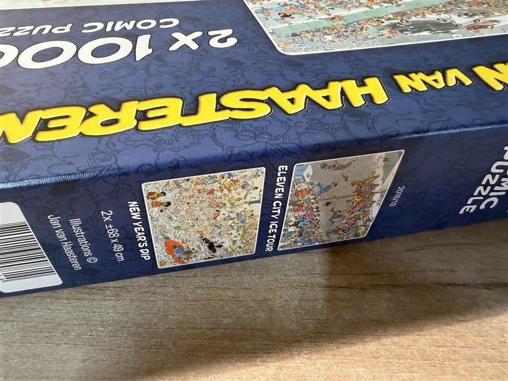 Jan van Haasteren - elfstedentocht - nieuwjaarsduik - 2in1 -, Ophalen of Verzenden, 500 t/m 1500 stukjes, Zo goed als nieuw