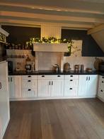 Grenen keuken met granieten blad en apparatuur, Huis en Inrichting, Wit, Hoekkeuken, Graniet of Steen, Ophalen of Verzenden