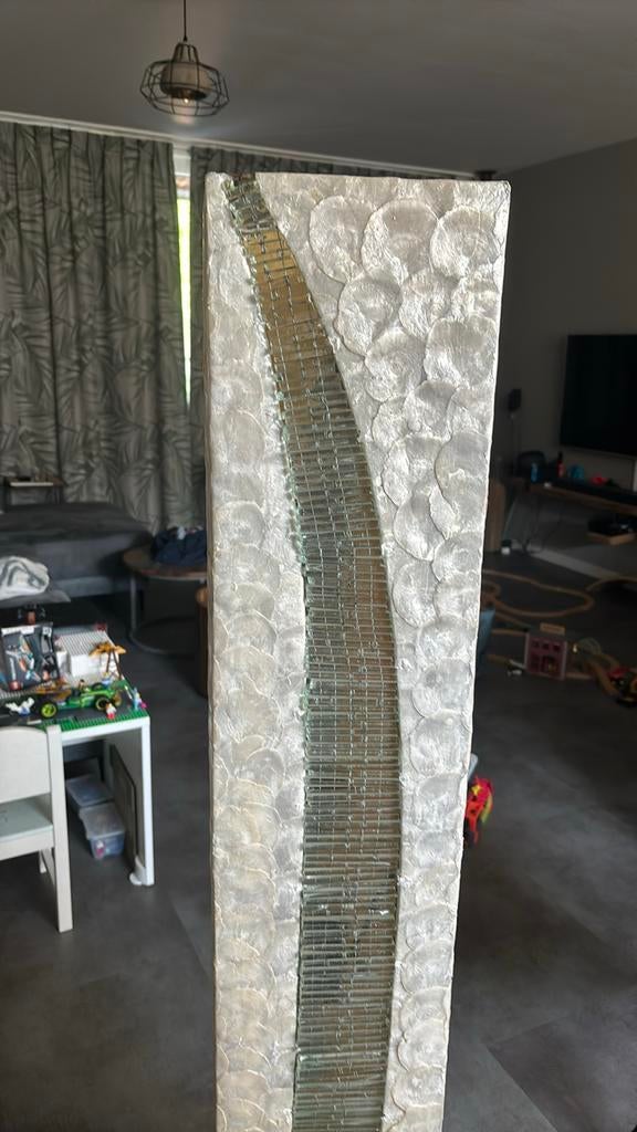 Witte schelpen vloerlamp, Huis en Inrichting, Ophalen, Gebruikt, Overige materialen, 100 tot 150 cm