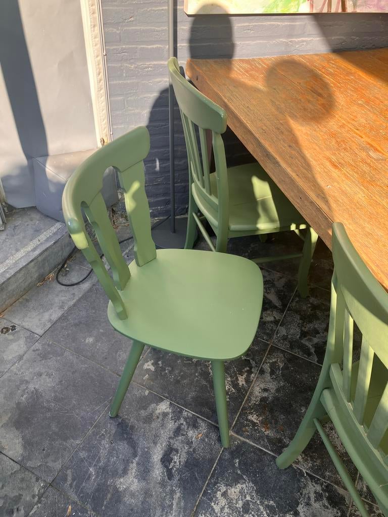 Geverfde houten stoelen voor buiten, Ophalen, Gebruikt, Overige kleuren, Vijf, Zes of meer stoelen