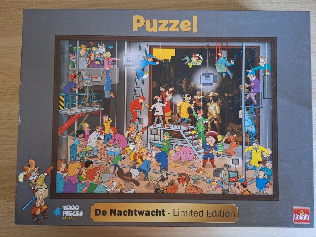 De Nachtwacht - Limited Edition Puzzel 1000 stukjes, Hobby en Vrije tijd, Denksport en Puzzels, Ophalen, 500 t/m 1500 stukjes