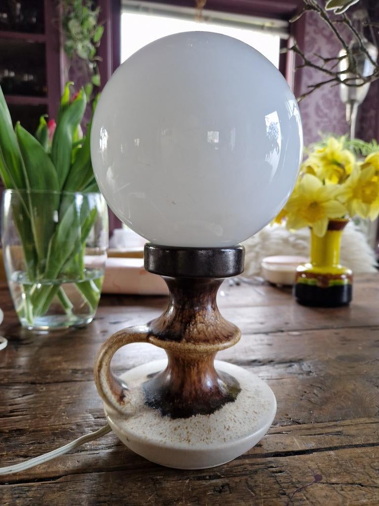 vintage fatlava West Germany tafellamp 1970 keramiek retro, Antiek en Kunst, Ophalen of Verzenden