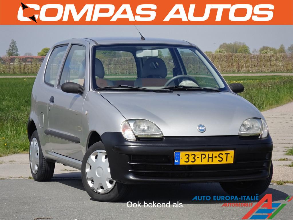 Fiat Seicento 1.1 Active | Unieke km stand en staat, Voorwielaandrijving, Origineel Nederlands, Handgeschakeld, Grijs