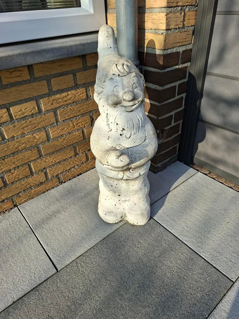 Betonnen Tuinkabouter - Charmante Decoratie voor Buiten, Tuin en Terras, Ophalen, Gebruikt, Beton, Tuinkabouter