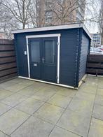 Complete Houten schuur tuinbergen 3 x 2,5 meter te koop, Ophalen, Zo goed als nieuw, Schuur