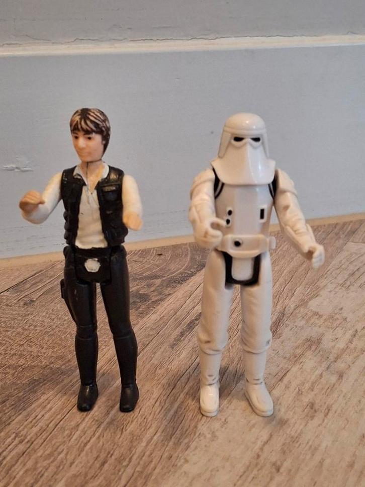 Star Wars Vintage Han Solo big head en Snowtrooper, Verzamelen, Star Wars, Gebruikt, Actiefiguurtje, Ophalen of Verzenden