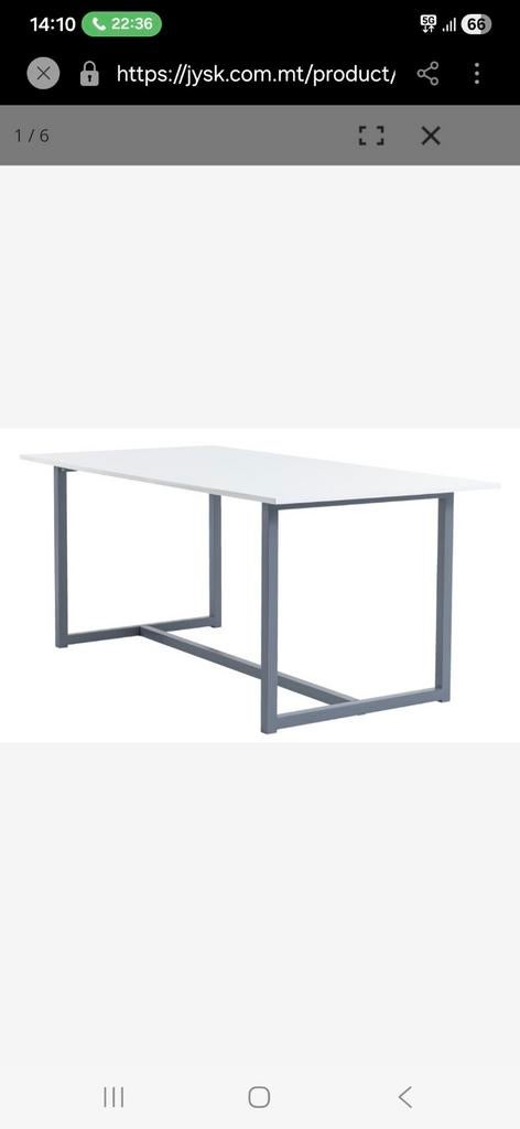 Mooie JYSK salontafel - 110x60x46cm, Gebruikt, 100 tot 150 cm, Overige materialen, Minder dan 50 cm