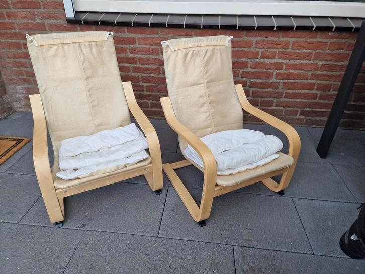 Ikea Poäng Kinderstoelen  2 stuks, Kinderen en Baby's, Kinderstoelen, Gebruikt, Overige typen, Ophalen