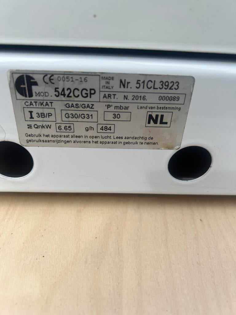 Gaskookplaat 4-pits, Gebruikt, Minder dan 85 cm, Gas, 4 kookzones