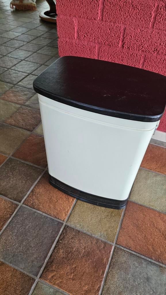 Vintage Broodtrommel / Opbergbox met Houten Deksel, Ophalen, Gebruikt, Minder dan 50 cm, 50 tot 75 cm