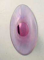 Roze kristal glazen schaal , jaren 60, Gebruikt, Ophalen of Verzenden, Glas, Onbekend