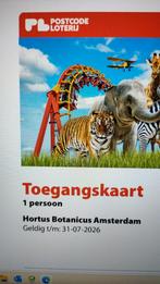 4 toegangskaarten Hortus en Artis, Drie personen of meer, Ticket of Toegangskaart