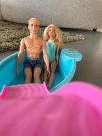 Barbie en Ken met zwembad en glijbaan, Ophalen, Gebruikt, Barbie