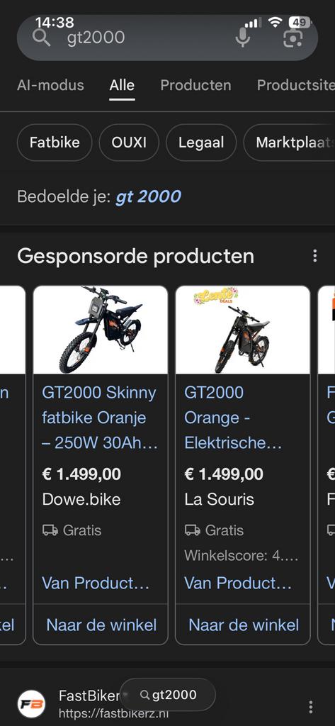 Gt2000 lees beschrijving!, Fietsen en Brommers, Zo goed als nieuw, 51 tot 55 cm, 50 km per accu of meer, Ophalen