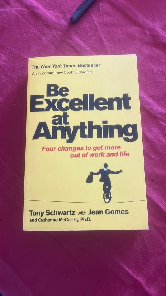Tony Schwartz Be Excellent at Anything, Ophalen, Zo goed als nieuw