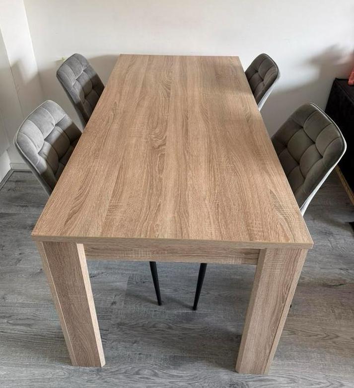Eettafel en salontafel set - Jysk, Ophalen, Gebruikt, 100 tot 150 cm, 50 tot 100 cm