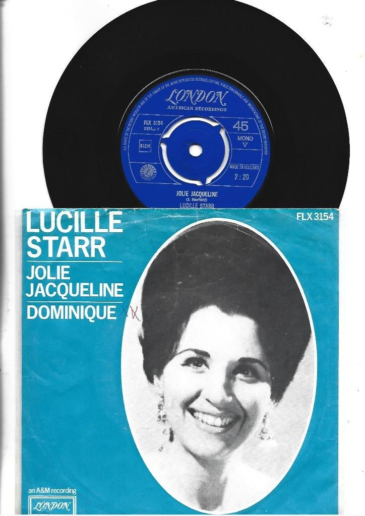 LUCILLE STARR SINGLE 7" JOLIE JACQUELINE 1965, 7 inch, Single, Ophalen of Verzenden, Zo goed als nieuw