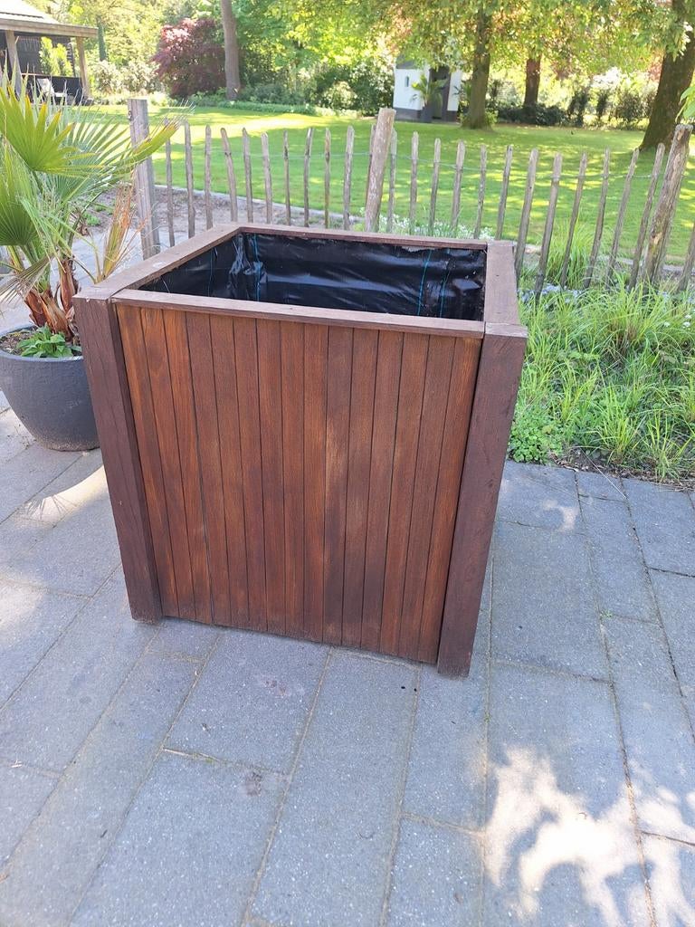 Hard houten bloembakken, Ophalen of Verzenden, Nieuw, Vierkant, Hout