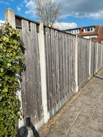 Schutting hardhout met beton palen, Ophalen of Verzenden, 3 tot 6 meter, Hout, 1 tot 2 meter