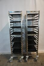 Hupfer regaalwagen dienbladenwagen | 2 stuks met dienbladen