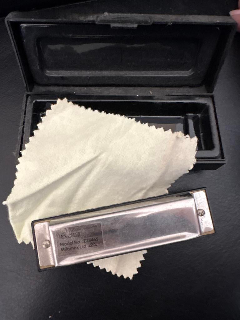 Mondharmonica C Milomex Ltd. Model No: C28465 met doosje, Gebruikt, C-mondharmonica, Ophalen of Verzenden, Met koffer of doosje