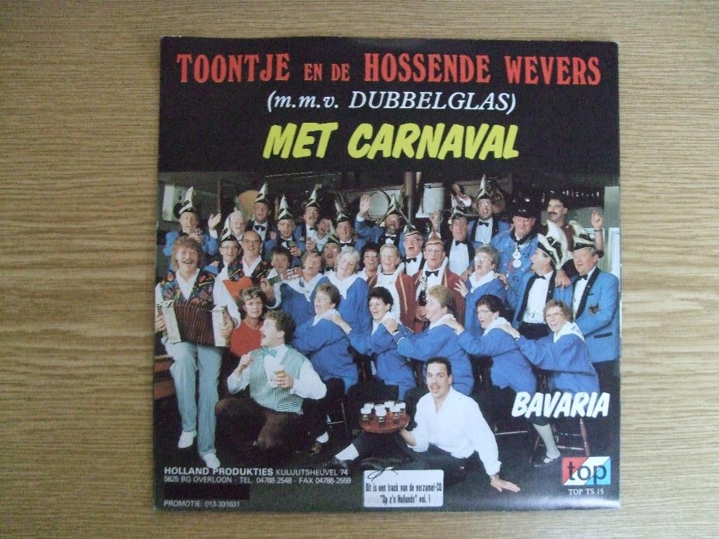 TOONTJE en de HOSSENDE WEVERS m.m.v. DUBBEL GLAS   MET CARNA, Cd's en Dvd's, 7 inch, Single, Ophalen of Verzenden, Zo goed als nieuw