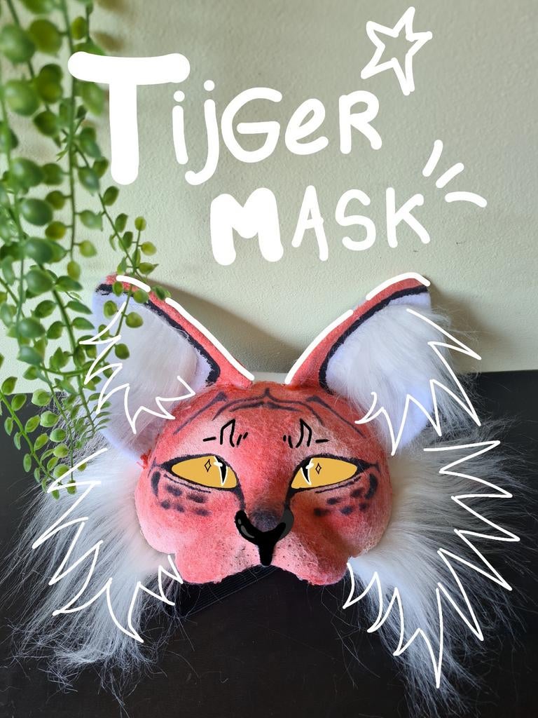 Therian masker tijger, Hobby en Vrije tijd, Kostuums, Theaterbenodigdheden en LARP, Ophalen of Verzenden, Nieuw