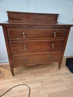 Antieke ladekast met 3 laden, Huis en Inrichting, Kasten | Ladekasten, Gebruikt, 100 tot 150 cm, Klassiek, Antiek, Ophalen of Verzenden