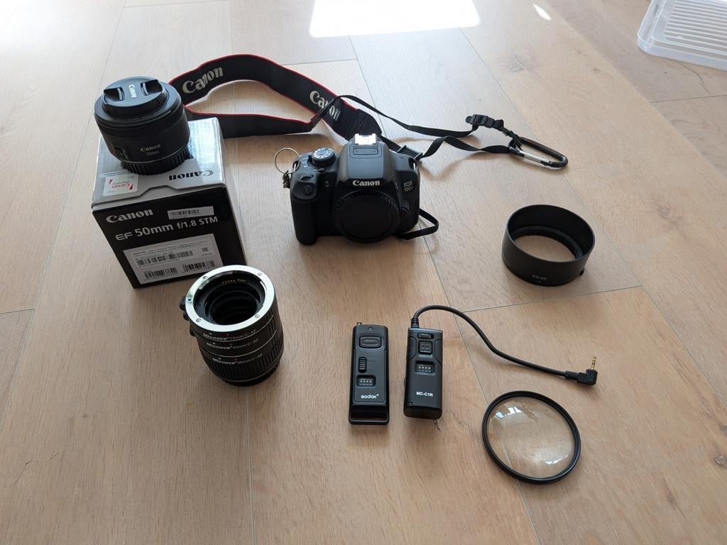 Canon EOS 700D met 50mm lens en accessoires, Ophalen of Verzenden, Gebruikt, Spiegelreflex, Canon