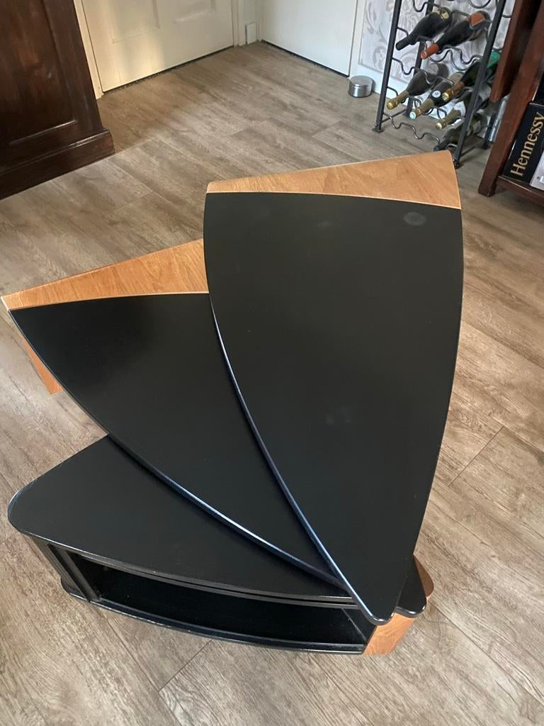 Leolux salontafel 3-delig, demonteerbaar, Huis en Inrichting, Tafels | Salontafels, Ophalen, Gebruikt, Overige vormen, Overige houtsoorten