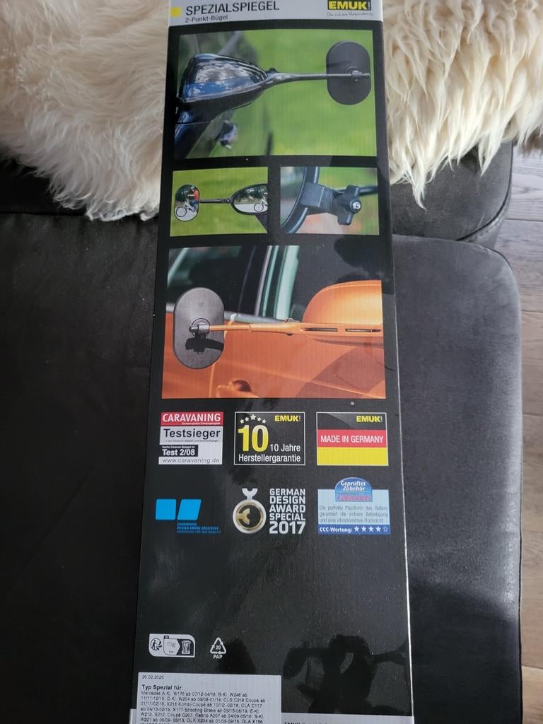 Caravan spiegels voor op een Mercedes, Verzenden