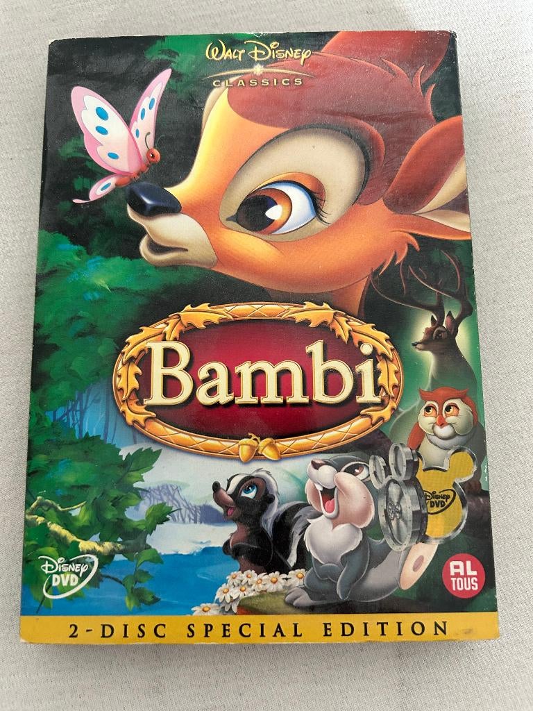 dvd disneys Bambi, Tekenfilm, Ophalen of Verzenden, Zo goed als nieuw, Alle leeftijden