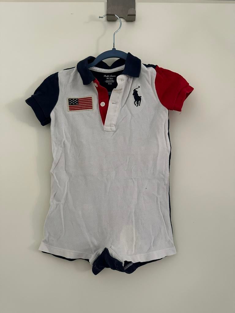 Baby onesie jumpsuit Ralp Lauren pakje set wit katoen top 74, Kinderen en Baby's, Babykleding | Maat 74, Gebruikt, Ophalen of Verzenden