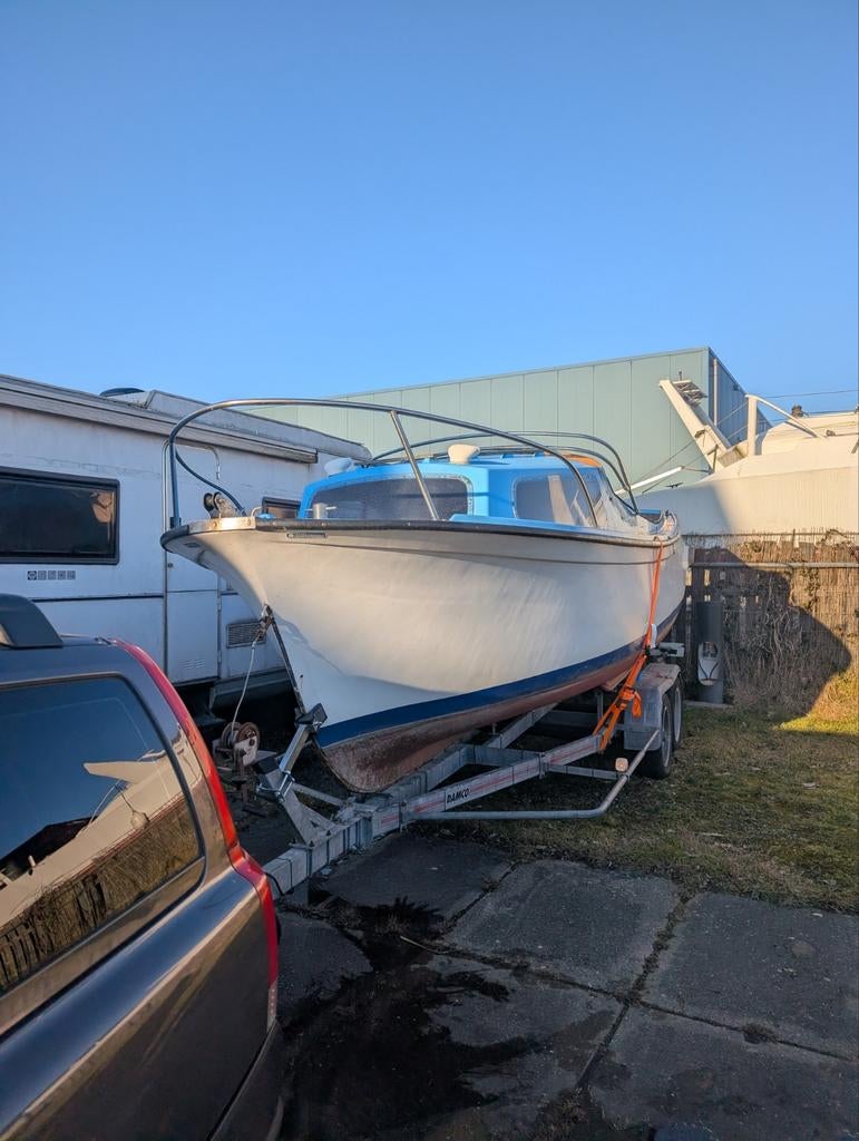 Kurunig Motorboot Polyester 1974 met Volvo Motor en Trailer, Watersport en Boten, Ophalen, Gebruikt, 50 pk of meer, Diesel