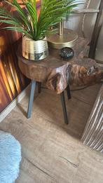 Mooie boomstam tafeltje, Minder dan 55 cm, Rond, Zo goed als nieuw, Ophalen