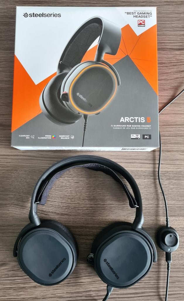 Steelseries Arctis 5 Gaming Headset, Computers en Software, Headsets, Ophalen, Steelseries Arctis, Zo goed als nieuw, Over-ear