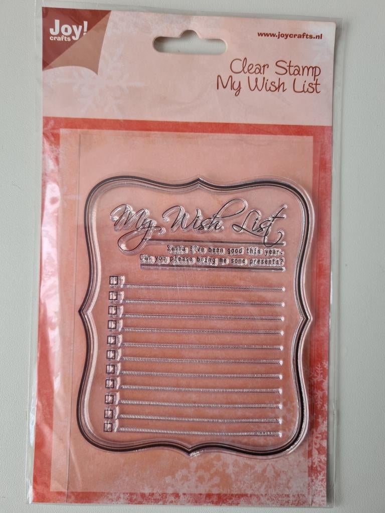 Clearstamp Joy Crafts My Wish List 6410/0105, Hobby en Vrije tijd, Stempelen, Ophalen of Verzenden