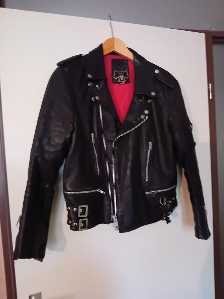 Mooie oude leren vintage  jas, Ophalen of Verzenden, Gedragen