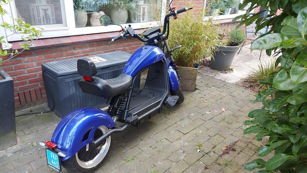 Elektrische Snorscooter GTS HL6.0 - 2022 - Blauw - Z.G.A.N., Fietsen en Brommers, Snorfietsen en Snorscooters, Elektrisch, Zo goed als nieuw