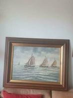 Jan Kelderman zeegezicht varende boten nr 40 groot!, Antiek en Kunst, Ophalen