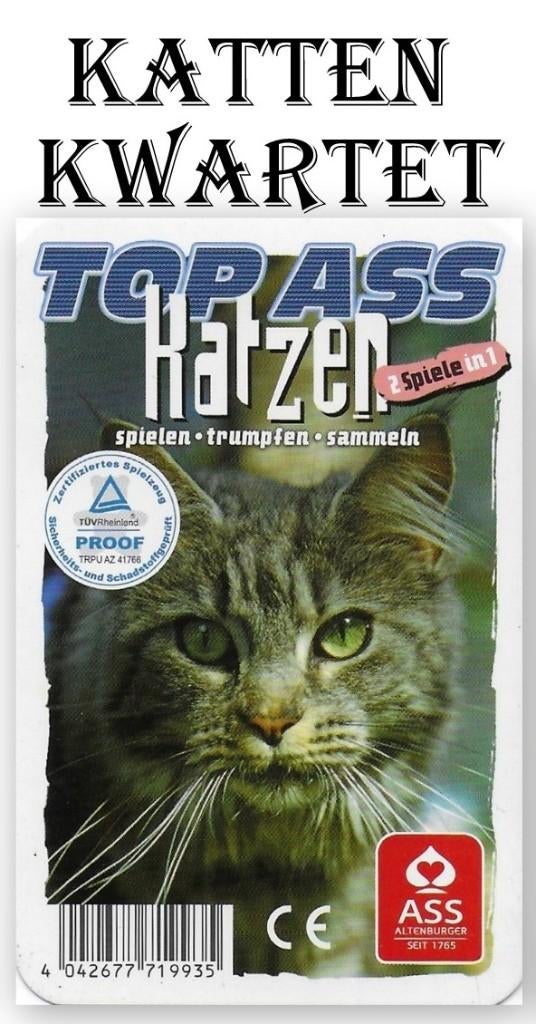 Top Ass Katzen ( Katten ) Kwartet spel, Ophalen of Verzenden, Zo goed als nieuw, Joker(s)