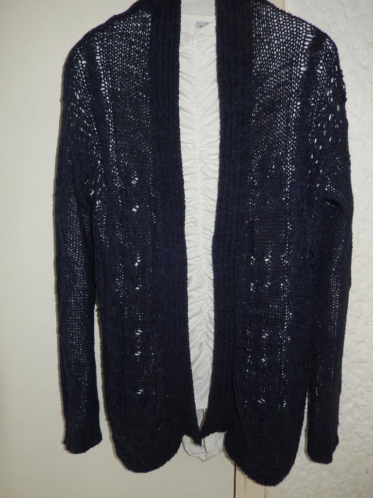 vest mt36/38 blauw Only ajour/beige Juffrouw Jansen zgan/nw, Kleding | Dames, Maat 38/40 (M), Blauw, Ophalen of Verzenden, Only Juffrouw Jansen