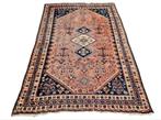 Handgeknoopt Perzisch wol Shiraz tapijt nomad 110x150cm, Crème, Gebruikt, Vintage Perzisch, Onbekend