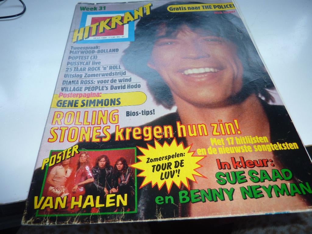 HITKRANT NR 31 1980-KISS-STONES-V HALEN-LUV-MAYWOOD-QUEEN, Verzamelen, Verzenden, 1980 tot heden, Tijdschrift