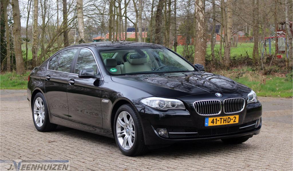 BMW 5 Serie 520i High Executive | 2012 | Memory | Leder | Sc, Euro 5, Gebruikt, 4 cilinders, Zwart